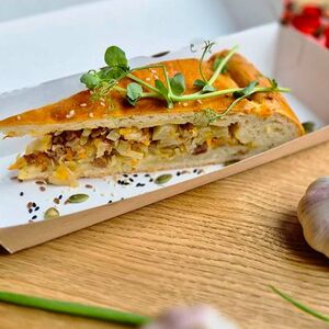 Пирог с капустой и грибами