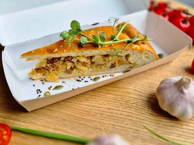 Пирог с капустой и грибами