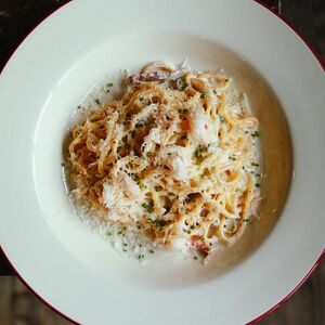 Свежая паста с креветками 