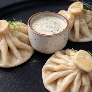 Хинкали отварные с бараниной