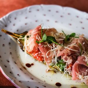 Баклажан пармиджано с прошутто 