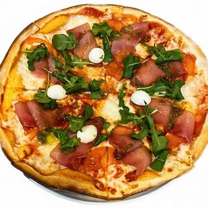 Пицца с прошутто и руколой