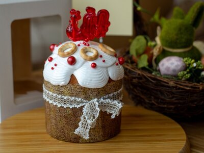 Кулич яблоко-карамель