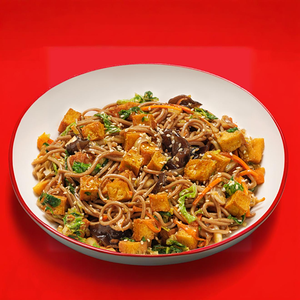 Соба с тофу и овощами