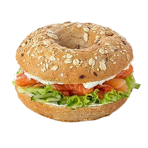 Бейгл с лососем
