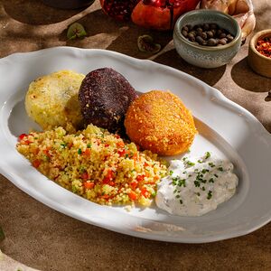 Котлеты овощные с кускусом