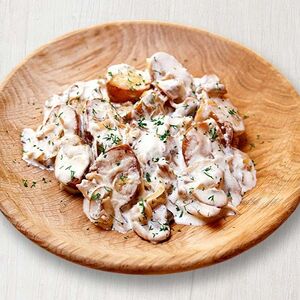 Картофель черри с грибами