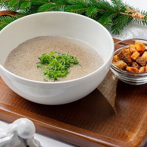 Крем-суп из лесных грибов