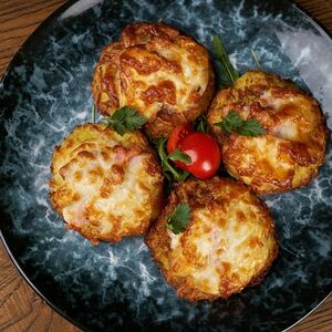 Оладьи с грудинкой 