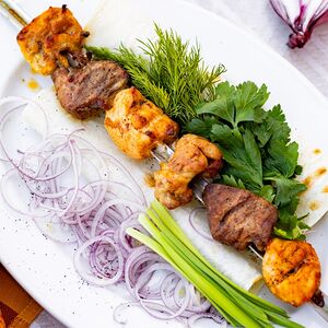 Мцвади из птицы и свинины