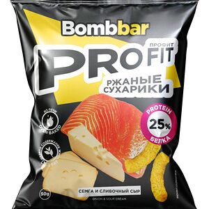 Сухарики протеиновые ржаные Сёмга с сыром