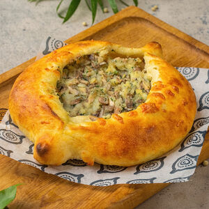 Хачапури картофель с грибами и соус тар тар