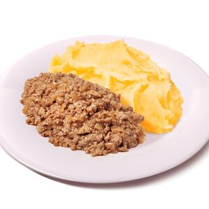 Картофельное пюре с мясным фаршем 