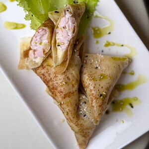 Блины с ветчиной и сыром