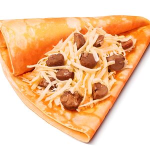 Блин с сыром и грибами