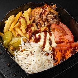 Шаурма на тарелке