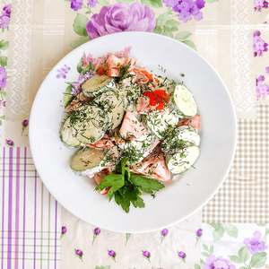 Огородный из свежих овощей