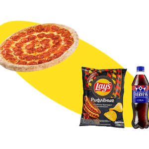 Футбольное комбо с Evervess и Lays на одного