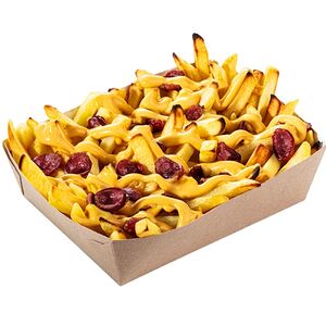 Картофель фри с охотничьими колбасками