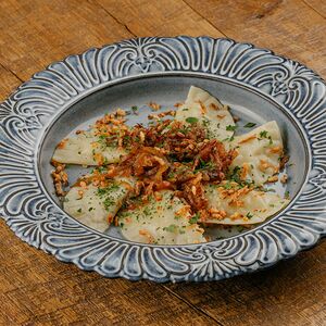 Вареники с картофелем и жареным луком