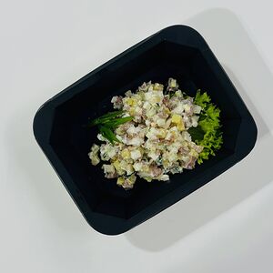 Салат из печени трески