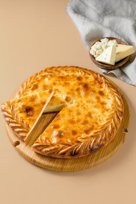Мини-пирог с сыром и творогом