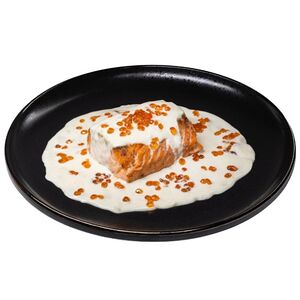 Рыба Стейк из лосося под икорным соусом