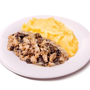 Картофельное пюре с жюльеном