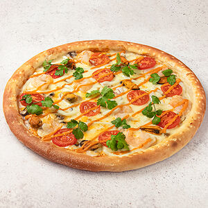 Пицца Том ям с морепродуктами