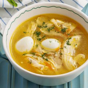 Суп с цыпленком и грибами