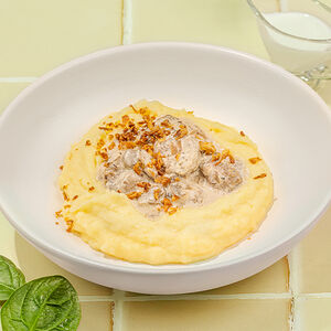 Пюре с постными фрикадельками