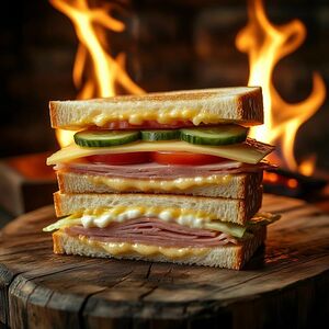 Сэндвич с ветчиной и сыром