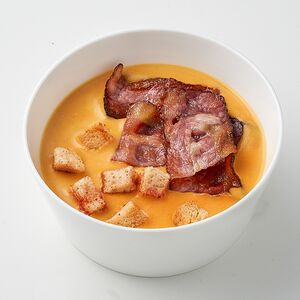 Сырный суп с беконом