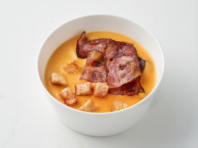 Сырный суп с беконом