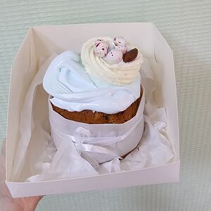 Творожный кулич с маком и лимонным кремом