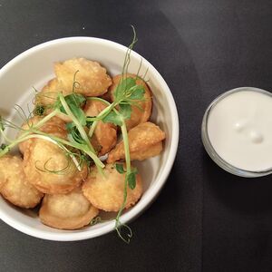 Пельмени куриные жареные 