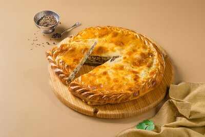 Мини-пирог с мясом и картошкой