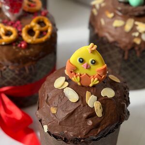 ПП Шоколадный кулич с кусочками молочного шоколада без глютена и сахара