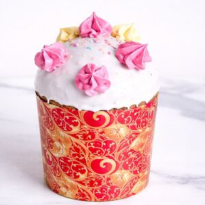 Кулич творожный с цукатами 