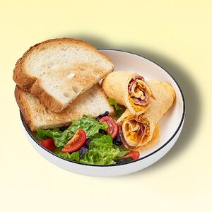 Французский омлет с беконом и сыром чеддер