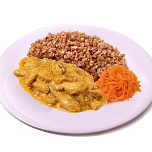 Гречка с курицей карри