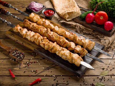Шашлык из курицы на гриле