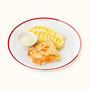 Филе трески с картофельным пюре и соусом тартар