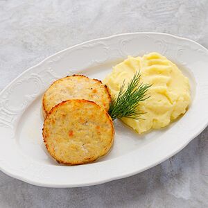 Котлеты щучьи с картофельным пюре
