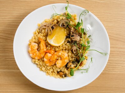 Птитим с морепродуктами