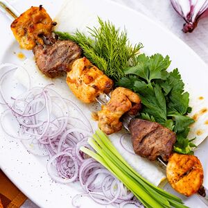 Мцвади из птицы и свинины