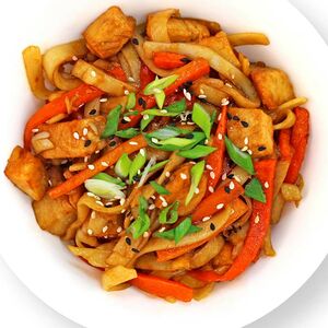 Лапша удон с курицей