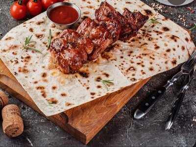 Шашлык из сочной свиной шейки 