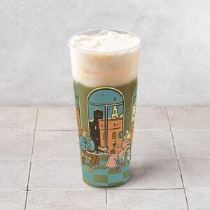 Холодный жареный чай латте тайская карамель