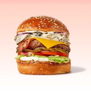 Грибной бургер с котлетой из говядины